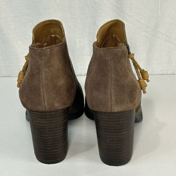Sperry Top Sider brown leather suede bootie size 8 M Ankle Boot Side Zip - Picture 4 of 8